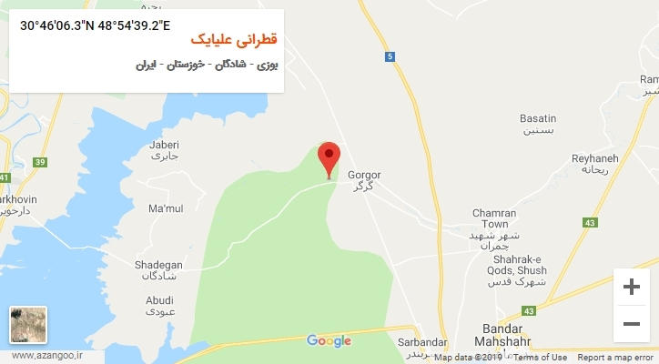 روستای قطرانی علیایک بر روی نقشه