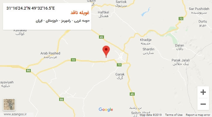 روستای غویله ناقد بر روی نقشه