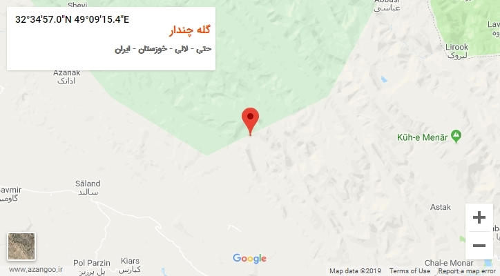 روستای گله چندار بر روی نقشه