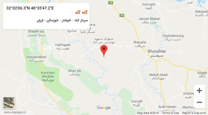 روستای گله گاه بر روی نقشه
