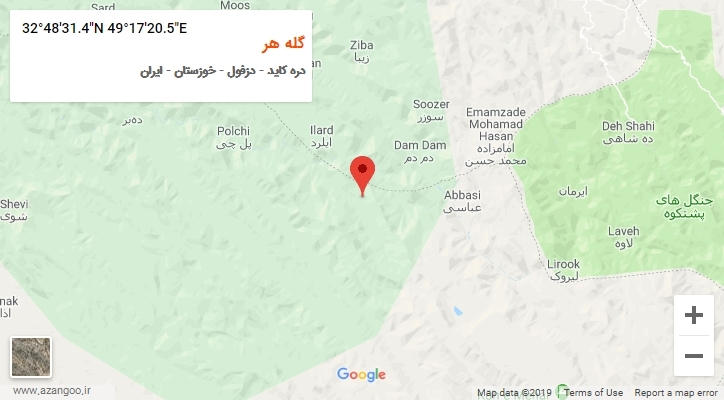 روستای گله هر بر روی نقشه