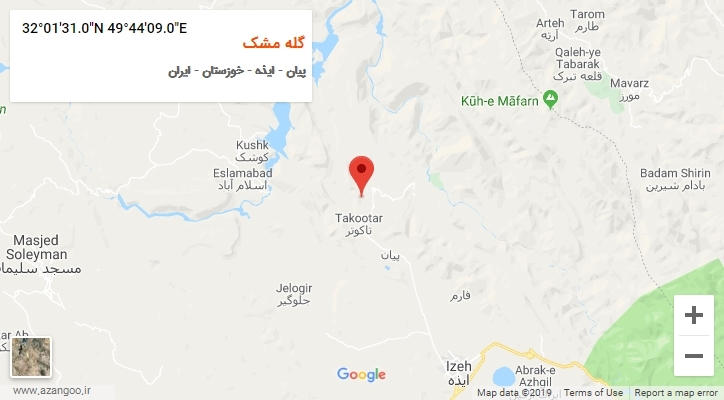 روستای گله مشک بر روی نقشه