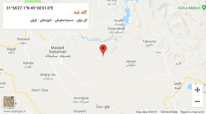 روستای گله شه بر روی نقشه