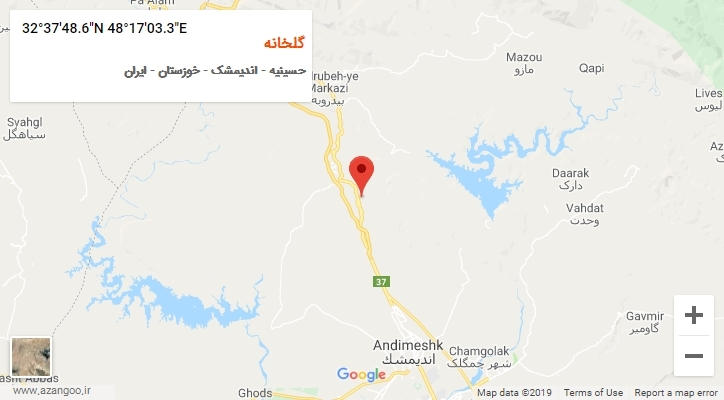 روستای گلخانه بر روی نقشه
