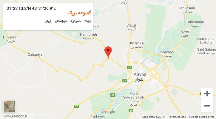 روستای گمبوعه بزرگ بر روی نقشه