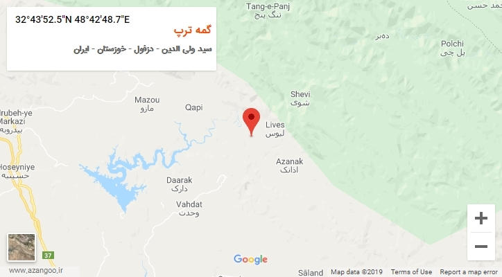 روستای گمه ترپ بر روی نقشه