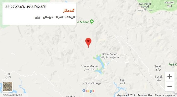 روستای گندمکار بر روی نقشه