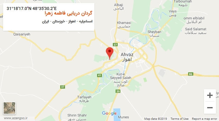 روستای گردان دریایی فاطمه زهرا بر روی نقشه