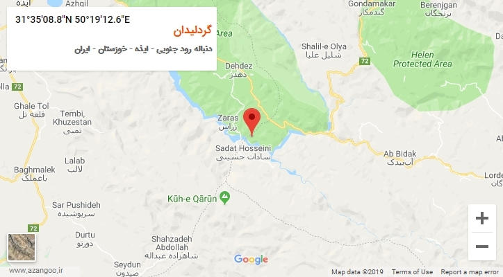 روستای گردلیدان بر روی نقشه