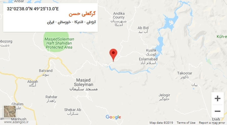 روستای گرگعلی حسن بر روی نقشه