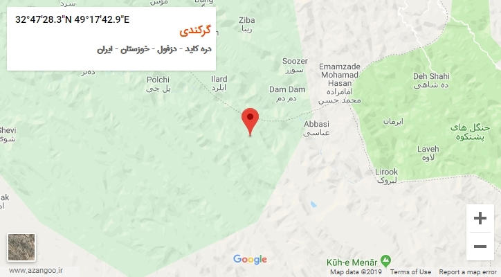 روستای گرکندی بر روی نقشه