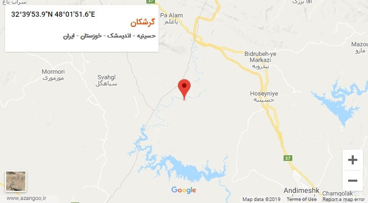 روستای گرشکان بر روی نقشه