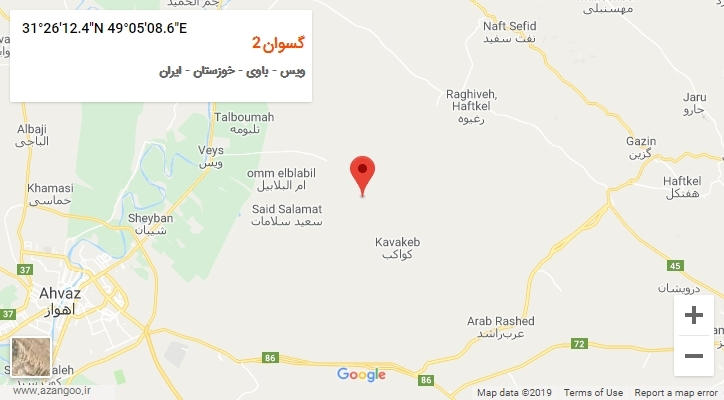 روستای گسوان2 بر روی نقشه
