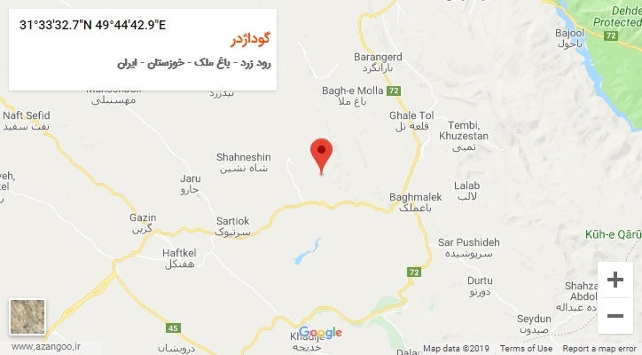 روستای گوداژدر بر روی نقشه