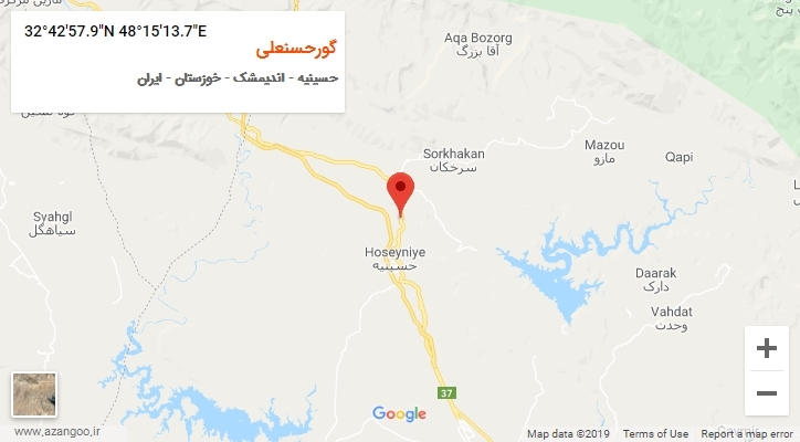 روستای گورحسنعلی بر روی نقشه
