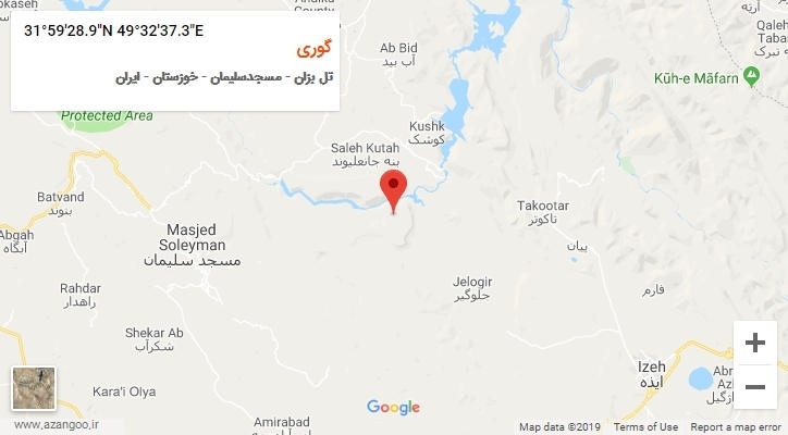روستای گوری بر روی نقشه