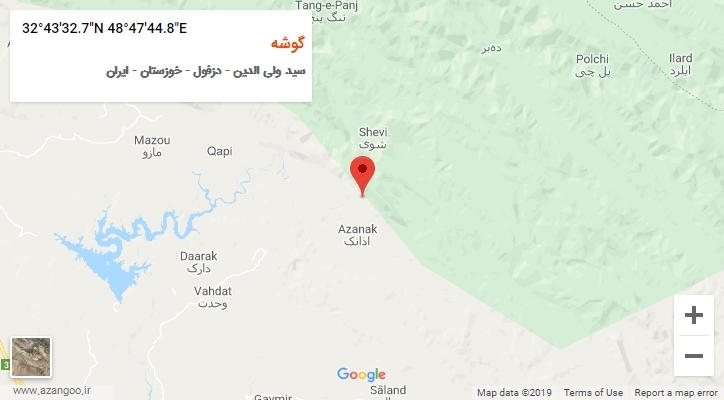 روستای گوشه بر روی نقشه