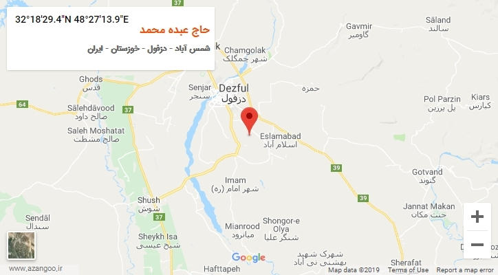 روستای حاج عبده محمد بر روی نقشه