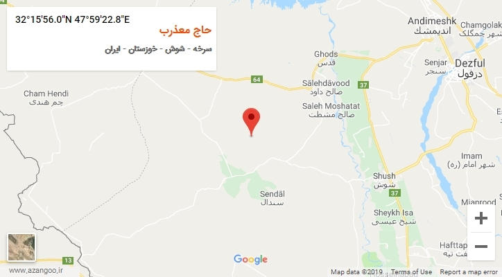 روستای حاج معذرب بر روی نقشه