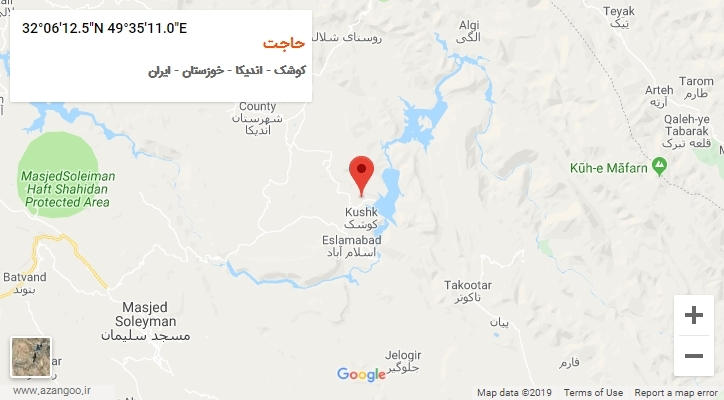 روستای حاجت بر روی نقشه