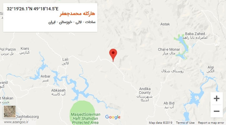 روستای هارکله محمدجعفر بر روی نقشه