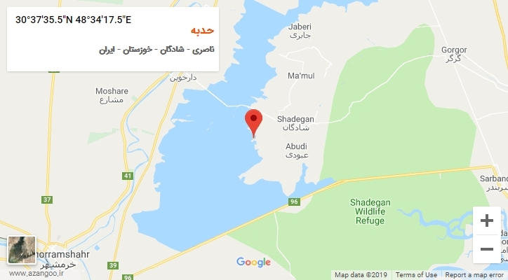 روستای حدبه بر روی نقشه