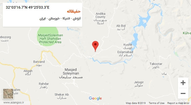 روستای حفیظاله بر روی نقشه