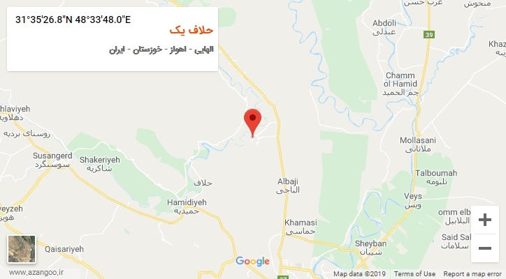 روستای حلاف یک بر روی نقشه