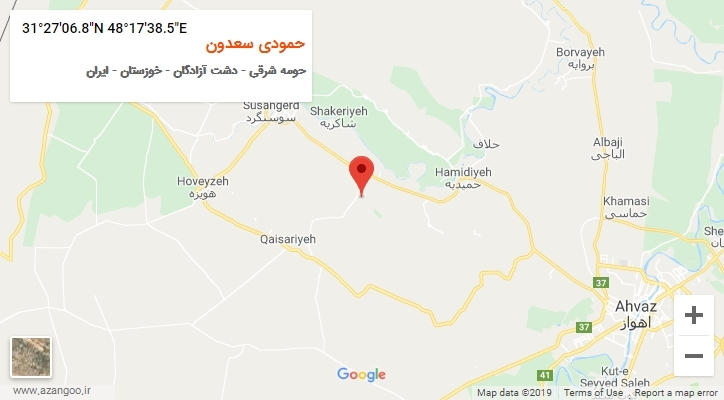 روستای حمودی سعدون بر روی نقشه