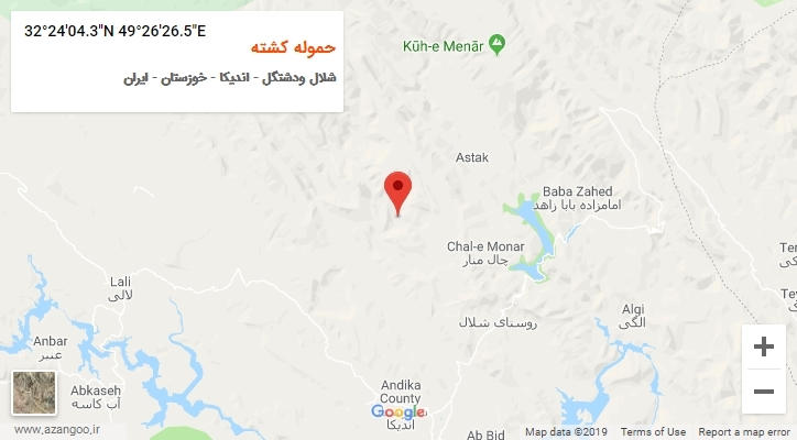 روستای حموله کشته بر روی نقشه