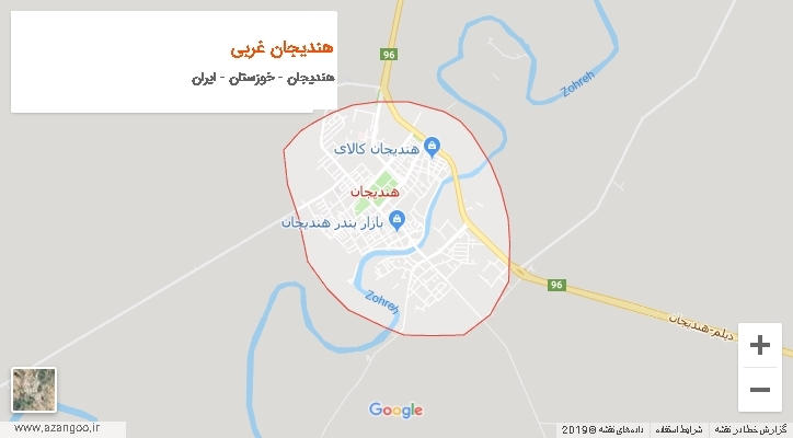 دهستان هندیجان غربی بر روی نقشه