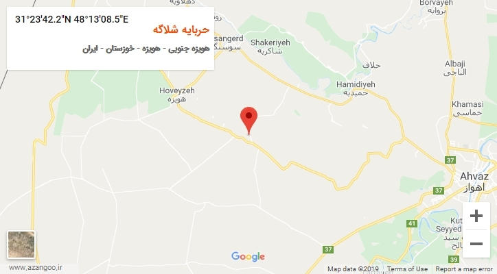 روستای حربایه شلاگه بر روی نقشه