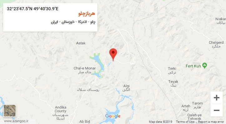 روستای هربازچلو بر روی نقشه