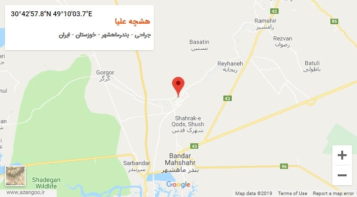 روستای هشچه علیا بر روی نقشه