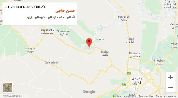 روستای حسن حاجی بر روی نقشه