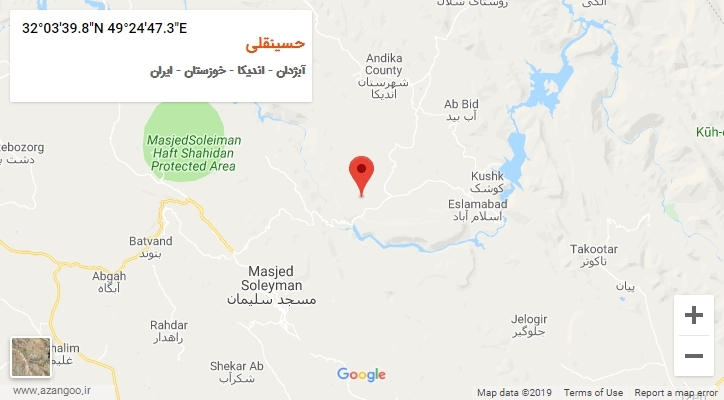 روستای حسینقلی بر روی نقشه