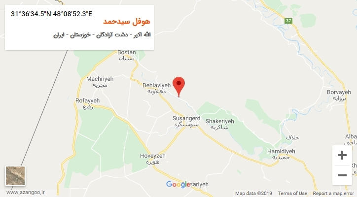 روستای هوفل سیدحمد بر روی نقشه