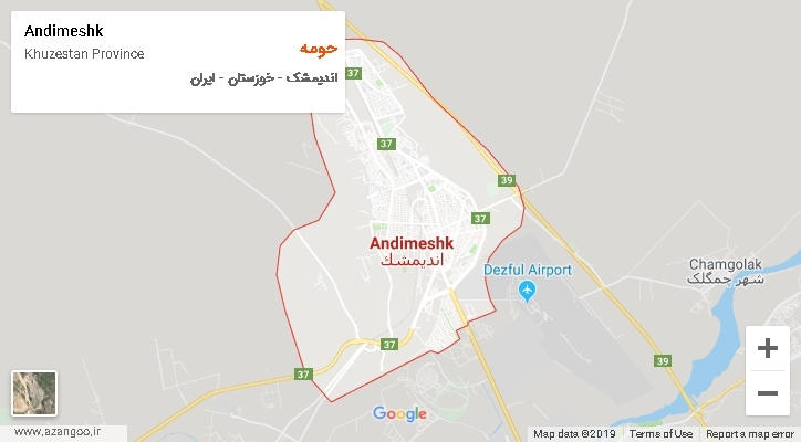 دهستان حومه بر روی نقشه