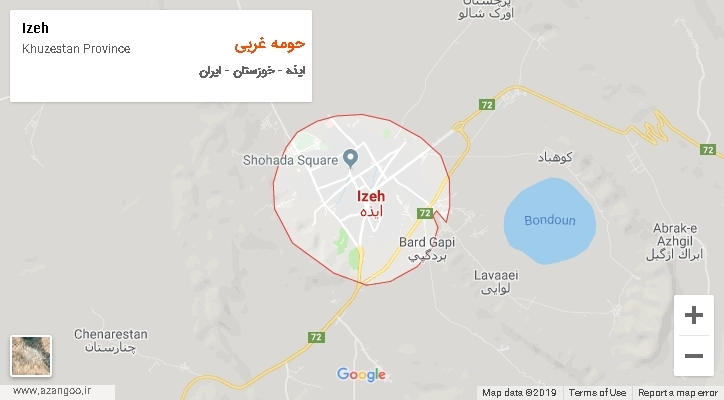 دهستان حومه غربی بر روی نقشه