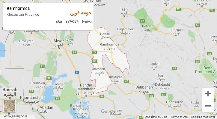 دهستان حومه غربی بر روی نقشه