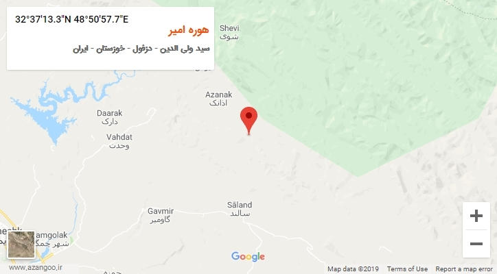 روستای هوره امیر بر روی نقشه
