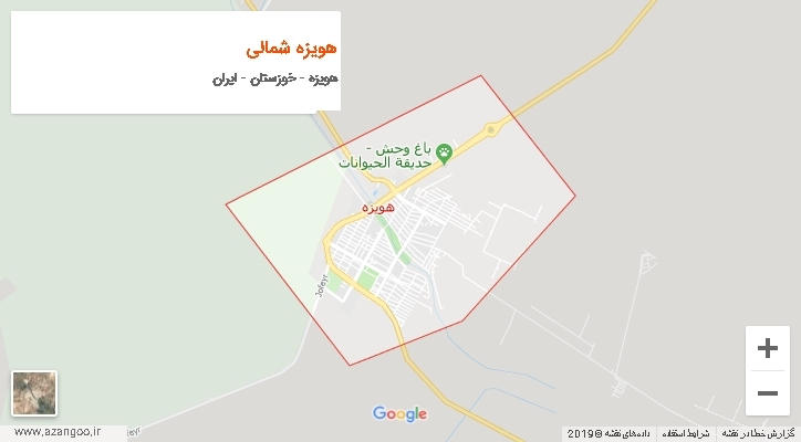 دهستان هویزه شمالی بر روی نقشه