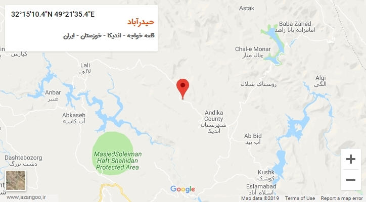 روستای حیدرآباد بر روی نقشه