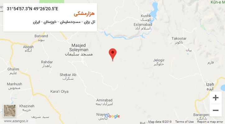 روستای هزارمشکی بر روی نقشه