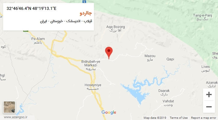 روستای جااردو بر روی نقشه