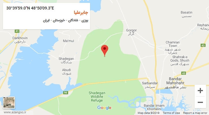 روستای جابرعلیا بر روی نقشه
