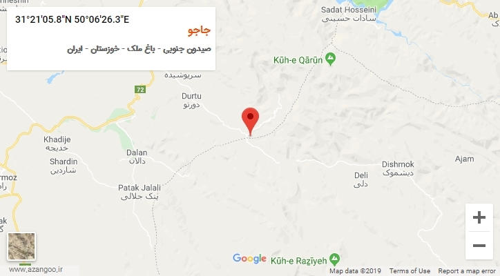 روستای جاجو بر روی نقشه