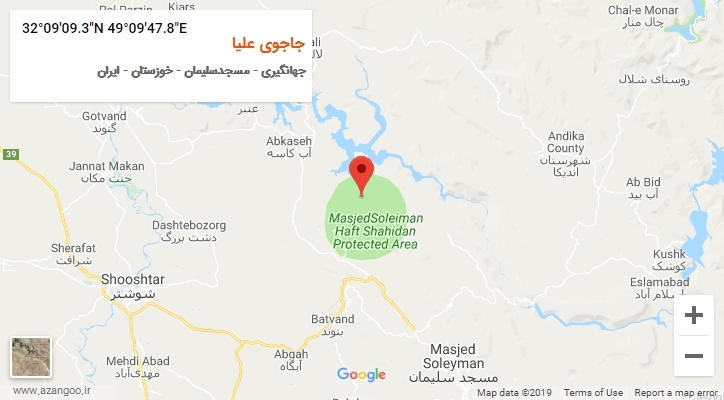 روستای جاجوی علیا بر روی نقشه