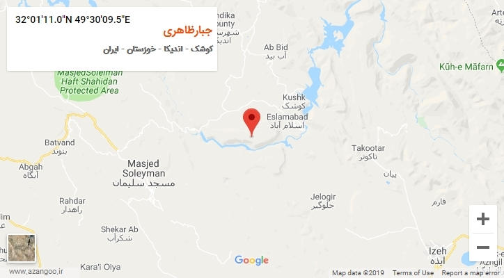 روستای جبارظاهری بر روی نقشه