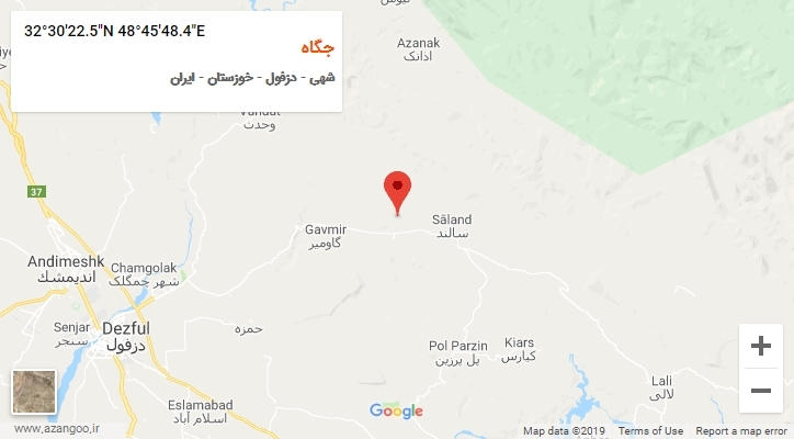 روستای جگاه بر روی نقشه